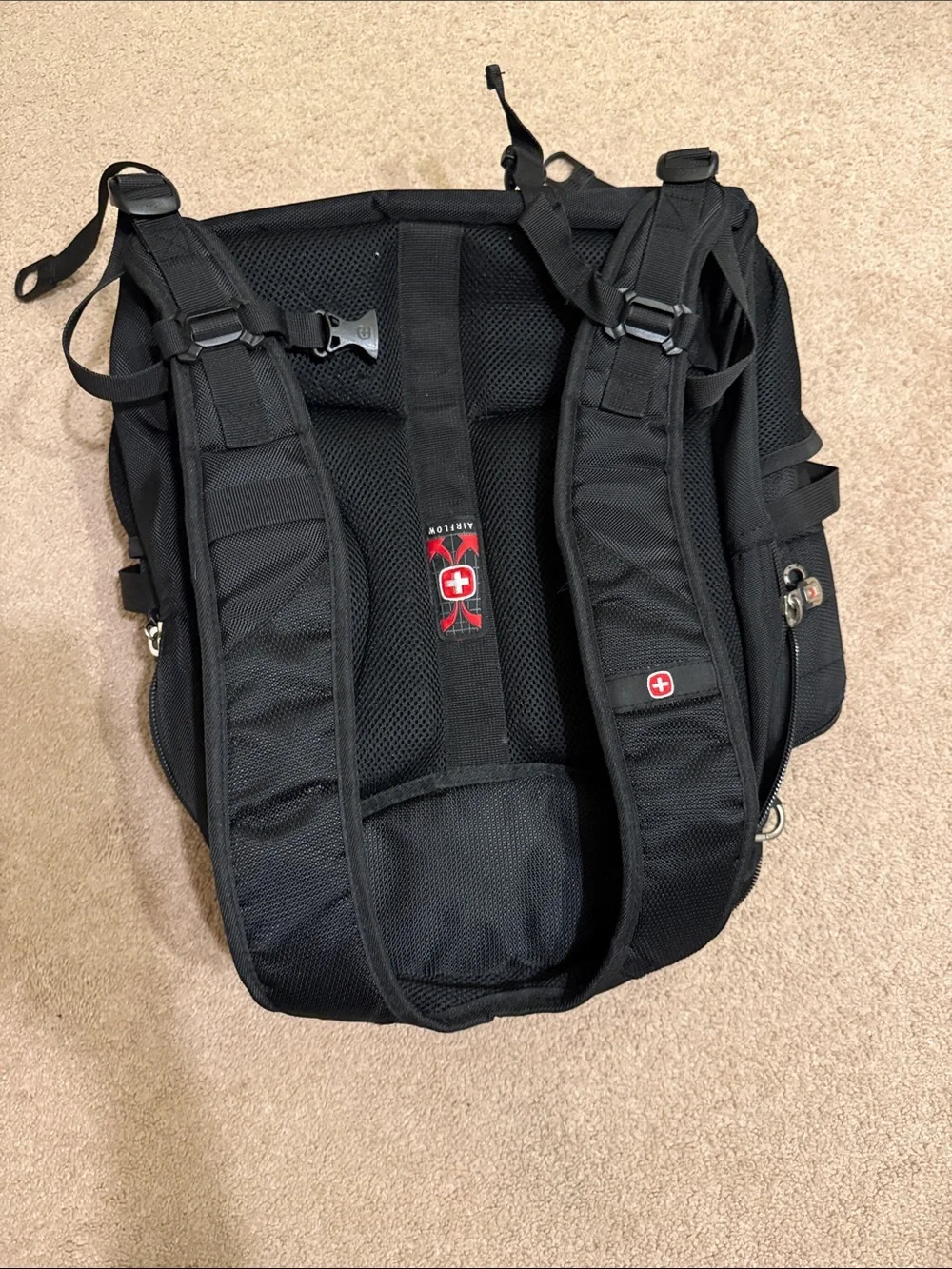 SwissGear Black Backpack with KPMG Logo